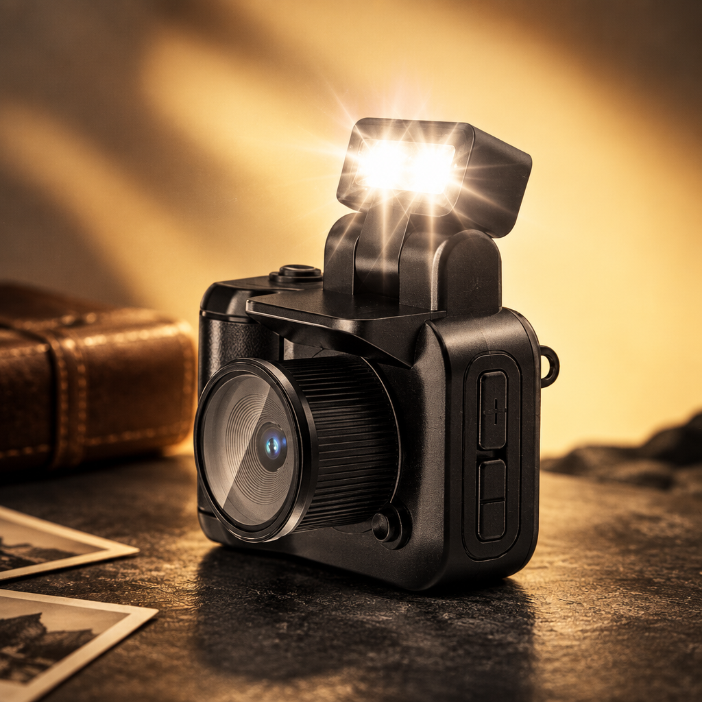 CLICAM Mini Camera with flash lit