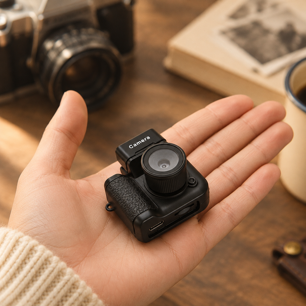 Hand holding CLICAM Mini Camera